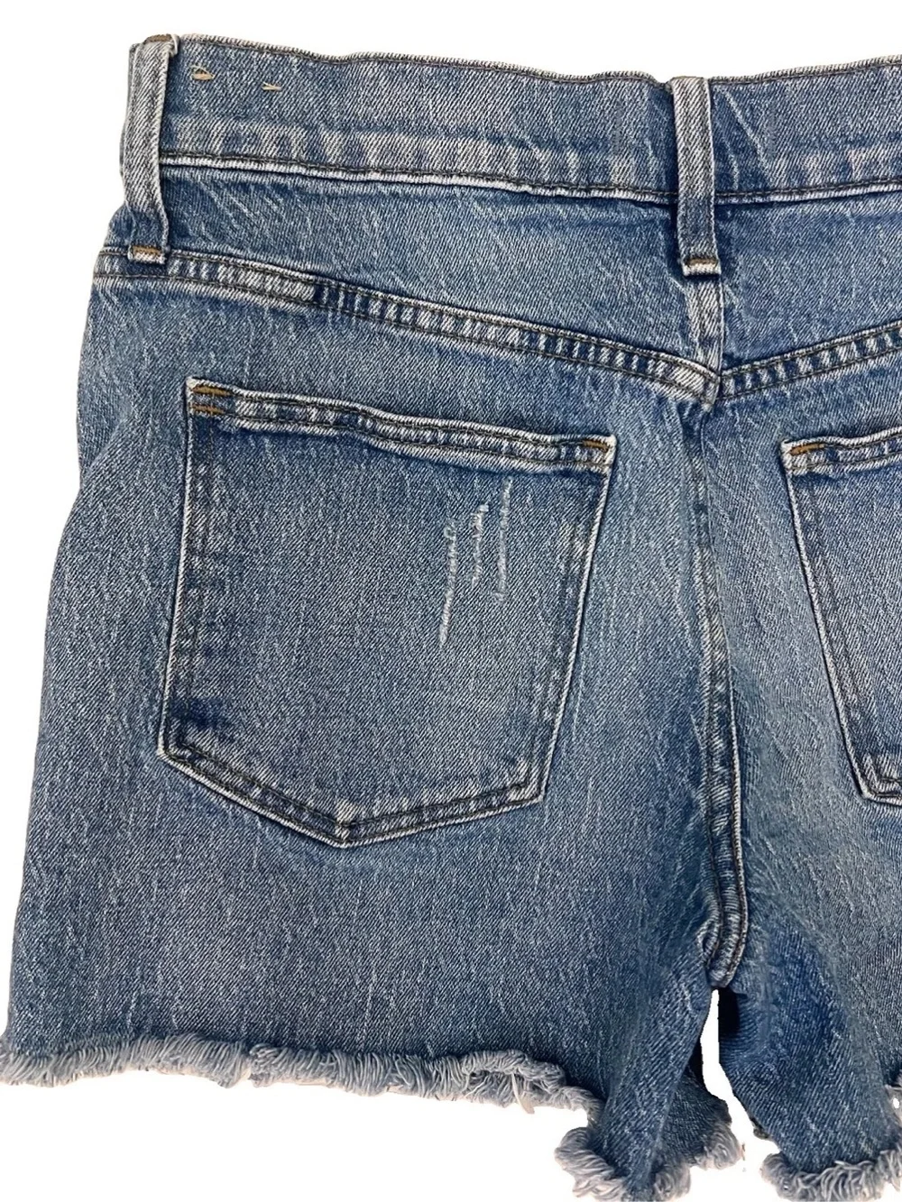 Madewell High Rise Distressed Raw Hem Jean Shorts Sz 27
